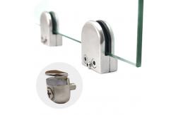 China Semi Circular Metal Glass Clips Durable Fixing For 6mm Thickness Glass supplier