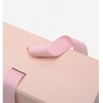 Light Pink Flat Foldable Packaging Box Rigid Customized Design 2mm Thickness