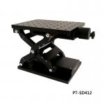 210mm×150mm Manual Lab Jack Heavy Duty Anodizing Blackening for sale