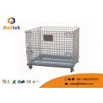 Foldable Wire Mesh Pallet Stillages Convenient For Warehouse Storage for sale