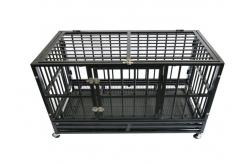 China Luxurious Heavy Duty Large Folding Dog Crate , Collapsible Dog Kennel With Wheel supplier
