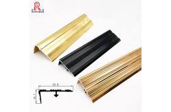China Stair Edge Protection Aluminium Stair Nosing Edge Trim With Insert Rubber supplier