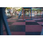 China Outdoor Connect Pin Interlock  Rubber Flooring Tiles for Playground, Backyard and Kindergarten manufacturer