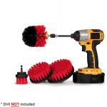 PP Red Extrusion Molding Electric Drill Brush Kit 5Pieces Sweeping Rotating for sale