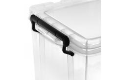China Wheeled Clear Organizing Bins Clear Plastic Storage Bins With Handle supplier