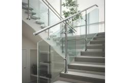 China Durable Stainless Steel Handrails with 1050mm Height for Glass Staircases supplier