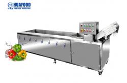 China Ozone Disinfect Bubble 1T/H Fruit And Vegetable Washing Machine supplier