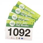Screen Printing Race Bib Numbers Rectangular Customized Colors