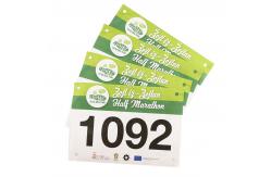 China Screen Printing Race Bib Numbers Rectangular Customized Colors supplier