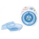 Non Toxic ISO Blue PP Baby Feeding Bowls And Spoons for sale