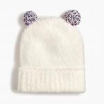 Knitted 2 Pom Pom Hat With Scarf Glove , No Toxic Girls Hat With Pom Pom On Top for sale