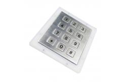 China Panel Mount Rugged Metal Numeric Keypad With 12 Short Travel Keys supplier