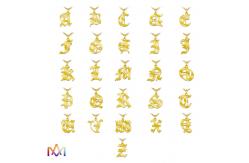 China Custom Engraving Old English Initial Pendant For Necklace supplier