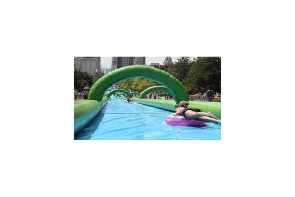 new 1000ft slip n slide inflatable slide the city