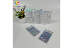 China Stand Up Customized Makeup Organizer Bag One Side Clear Holographic Laser Packaging supplier