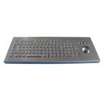 Compact Format Long Stroke vandal proof ruggedized industrial keyboard with trackball for sale