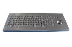 China Compact Format Long Stroke vandal proof ruggedized industrial keyboard with trackball supplier