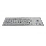 Panel Mount Keyboard Vandal Proof Stainless Steel Kiosk With Optical Trackball for sale