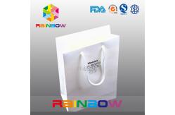 China Eco Friendly Simply Printed White Paper Bags Wirh Paper String For Clothes supplier