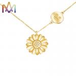 50CM Chain Smile Face Sunflower Necklace Choker for sale