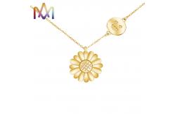China 50CM Chain Smile Face Sunflower Necklace Choker supplier