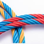 Hot sale 16mm 6 Strands PP Combination Rope With Steel Core For Playground for sale