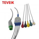 Medical IEC Round 12 Pin Schiller 5 Lead Ecg Patient Cable compatible TM910 for sale