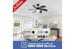 China Pull Chain Style 42 Inch LED Ceiling Fan With 6 Balck MDF Blades supplier