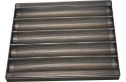 China RK Bakeware China Glazed Aluminum Baguette Baking Tray / Hot Dog Pan / Muffin Trays supplier