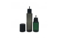 China 10ml Flat Lid Plastic Bottle Translucent Black Color supplier