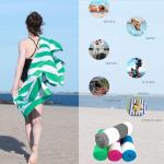 Microfiber Two Side Printed Beach Towel Quick Dry Sand Free Proof Recycled Beach Towel for sale