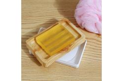 China Toilet Wood Grain Shelf Plastic Soap Holder Dish Tray With Lid Drain supplier