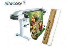 China Premium 320gsm Matte Poly Cotton Canvas Rolls For Printing Aqueous Pigment Ink supplier