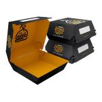 Biodegradable Cardboard Paper Sushi Burger Boxes Packaging Customized Logo for sale