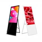 43 49 55 inch indoor A-type portable signage display movable advertising media player Infrared touch lcd digital poster for sale
