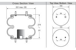 China W01-358-6884 Air Ride Air Spring Double Convoluted Contitech  FD200-19724 supplier
