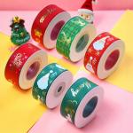 Personalized Christmas Ribbon DIY Crafts with Hot Stamping Ribbed Ribbon and Eco-Friendly Decoration for sale