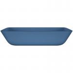 Handmade Toughened Glass Sink Matt Vessel Light Blue Vanity Rectangular