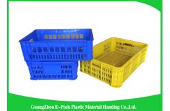 China Industrial Plastic Storage Containers , Agriculture Solid Plastic Milk Crates supplier