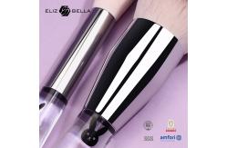 China 14PCS Professional Quality Makeup Brush Set Shiny Silver Ferrule And Clear Plastic Handle supplier