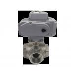 Pneumatic Three-Way Threaded Ball Valve For Industrial Fluid Control And HVAC Systems for sale
