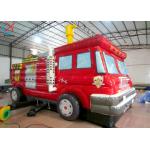Customized Funny Firetruck Bounce House Inflatable Jumping House For Kids for sale