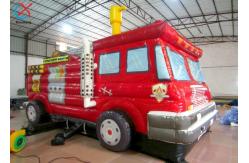 China Customized Funny Firetruck Bounce House Inflatable Jumping House For Kids supplier