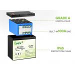 12V 105Ah LiFePO4 Battery Pack with Heating System OEM Deep Cycle 5000+ Cycles for Cold Weather