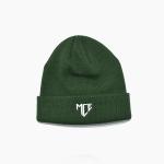 OEM Unique Green Knit Beanie Hats With Embroidery Pattern for sale