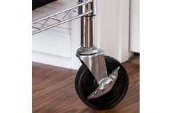 China Chrome Commercial Wire Shelving With Casters Heavy Duty NSF Certificate supplier