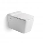 Modern Wall Mounted Tankless Toilet Square Shaped Water Saving for sale