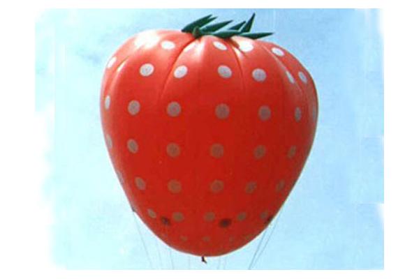 Red stawberry with dots inflatable helium balloon