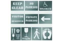 China PVC Custom Letter Stencil Message for Public Place Black supplier