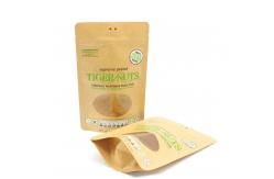 China Food Grade Compostable 250g Kraft Paper Bag With Transparent Window supplier